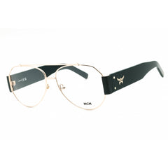 MCM Unisex Eyeglasses - Gold/Smoke Black Metal Aviator Full Rim Frame | MW5001 32A