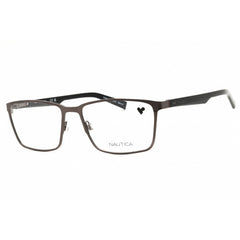 Nautica Unisex Eyeglasses - Matte Gunmetal Metal Rectangular Shape Frame | N7323 N 030