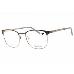 Nautica Unisex Eyeglasses - Matte Dark Gunmetal Metal Rectangular Frame | N7343 030