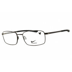 Nike Unisex Eyeglasses - Black/Black Metal Rectangular Shape Full Rim Frame | 4283 002