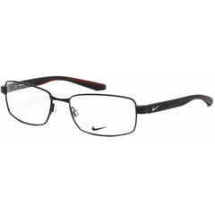 Nike Unisex Eyeglasses - Black Metal Rectangular Shape Full Rim Frame | 8195 006