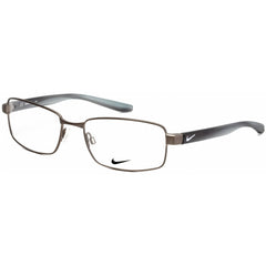 Nike Unisex Eyeglasses - Brushed Gunmetal Metal Rectangular Shape Frame | 8195 050