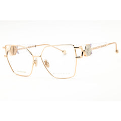 Philipp Plein Unisex Eyeglasses - Shiny Rose Gold Rectangular Frame | VPP166S 0300