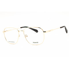 Polaroid Core Unisex Eyeglasses - Gold Metal Rectangular Frame | PLD D538 J5G 00