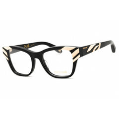 Roberto Cavalli Unisex Eyeglasses - Shiny Black Rectangular Shape Frame | VRC025V 700Y