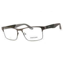 Salvatore Ferragamo Unisex Eyeglasses - Matte Dark Ruthenium Metal Frame | SF2216N 070