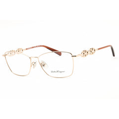 Salvatore Ferragamo Unisex Eyeglasses - Rose Gold Metal Full Rim Frame | SF2218 688