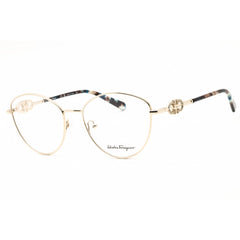 Salvatore Ferragamo Unisex Eyeglasses - Light Gold Cat Eye Shape Frame | SF2220R 712