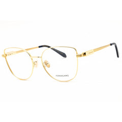Salvatore Ferragamo Unisex Eyeglasses - Deep Gold Metal Full Rim Frame | SF2240 751