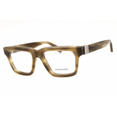 Salvatore Ferragamo Unisex Eyeglasses - Striped Khaki Rectangular Frame | SF2995 319