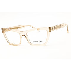 Salvatore Ferragamo Unisex Eyeglasses - Transparent Beige Acetate Frame | SF3021 259