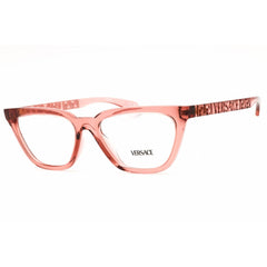 Versace Unisex Eyeglasses - Plastic Transparent Peach Cat Eye Frame | 0VE3352U 5322