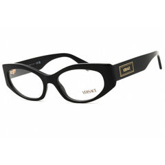 Versace Unisex Eyeglasses - Plastic Black Full Rim Cat Eye Frame, 51mm | 0VE3369 GB1