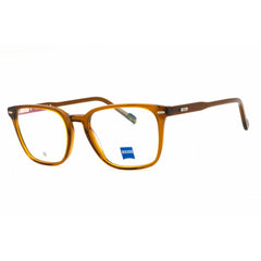 Zeiss Unisex Eyeglasses - Acetate Transparent Brown Rectangular Frame | ZS24549 200