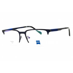 Zeiss Unisex Eyeglasses - Titanium Satin Blue Half Rim Rectangular Frame | ZS25160 403