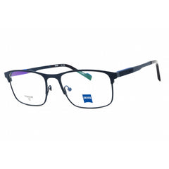 Zeiss Unisex Eyeglasses - Titanium Satin Blue Full Rim Rectangular, 53mm | ZS25161 403