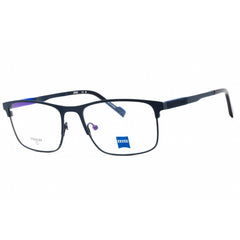 Zeiss Unisex Eyeglasses - Titanium Satin Blue Full Rim Rectangular, 56mm | ZS25161 403