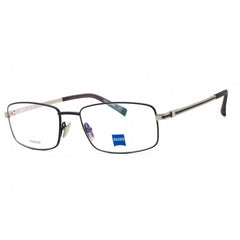 Zeiss Unisex Eyeglasses - Titanium Navy Full Rim Rectangular Frame, 56mm | ZS40004 052