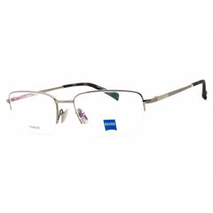 Zeiss Unisex Eyeglasses - Titanium Gunmetal Half Rim Rectangular Frame | ZS40009 022