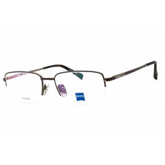 Zeiss Unisex Eyeglasses - Titanium Black Half Rim Rectangular, 53mm | ZS40009 029