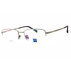 Zeiss Unisex Eyeglasses - Titanium Gunmetal Half Rim Rectangular, 55mm | ZS40009 022