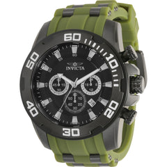 Invicta Men's Watch - Pro Diver Scuba Quartz Chronograph Black Dial Strap Date | 35399