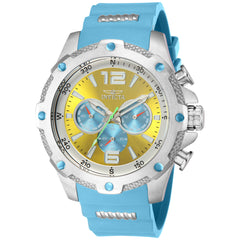 Invicta Men's Watch - I-Force Quartz Chrono Gold Tone and Blue Silicone Strap | 43005