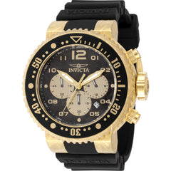 Invicta Men's Watch - Pro Diver Quartz Chronograph Black Silicone Rubber Strap | 48619