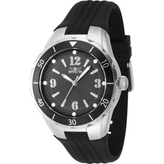 Invicta Women's Watch - Angel Quartz Silver Case Charcoal Dial Silicone Strap | 48849