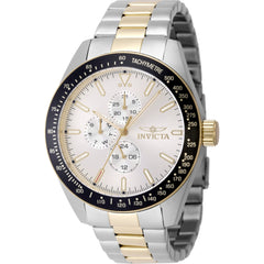 Invicta Men's Watch - Aviator Quartz Silver Dial Two Tone Steel Bracelet Date | 48861