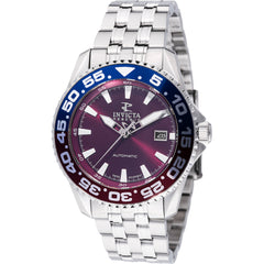 Invicta Men's Watch - Reserve Automatic Red Dial Silver Tone Steel Bracelet | 49239