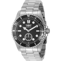 Invicta Men's Watch - Pro Diver Quartz Black Dial Silver Tone Steel Bracelet | 49421