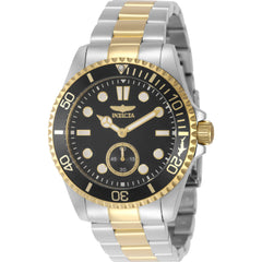 Invicta Men's Watch - Pro Diver Quartz Black Dial Two Tone Steel Bracelet | 49426
