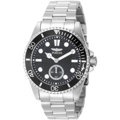 Invicta Men's Watch - Pro Diver Quartz Charcoal Dial Silver Steel Bracelet | 49431