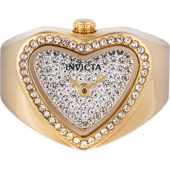 Invicta Women's Mini Ring Watch - Angel Crystal Pave Silver Dial Bracelet | 49577