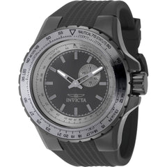 Invicta Men's Watch - Aviator Gunmetal and Grey Dial Silicone Rubber Strap | 49728