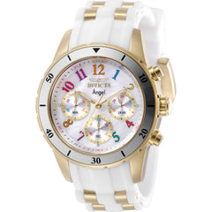 Invicta Women's Watch - Angel Quartz Chrono White Dial Silicone Rubber Strap | 49801