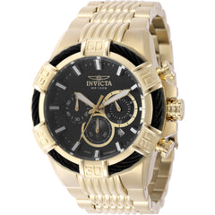 Invicta Men's Watch - Bolt Chronograph Black Dial Yellow Gold Steel Bracelet | 49905