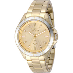 Invicta Women's Watch - Ocean Voyage Quartz Brass Gold Dial Steel Bracelet | 49976