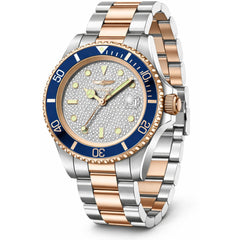 Invicta Men's Watch - Pro Diver Rotating Bezel Crystal Pave Silver Tone Dial | 50290