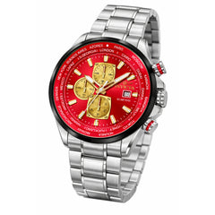 Invicta Men's Watch - Aviator Chronograph Red Dial Stainless Steel Bracelet | 50502