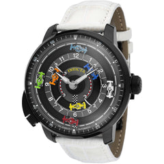 Invicta Men's Watch - Invicta Racing Grey and Black Dial White Leather Strap | 69134