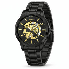 Invicta Men's Watch - Objet D Art Automatic Skeleton Dial Black Bracelet | 69506