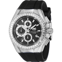 Technomarine Men's Watch - Cruise Chronograph Black Dial Silicone Strap | TM-121149
