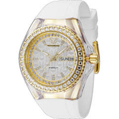 Technomarine Women's Watch - Cruise Monogram Silver Dial Silicone Strap | TM-121172