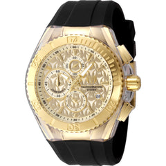 Technomarine Men's Watch - Cruise Star Chrono Gold Tone Dial Black Strap | TM-125002