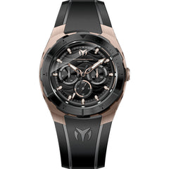 Technomarine Men's Watch - Cruise Quartz Black and Grey Silicone Strap | TM-125029