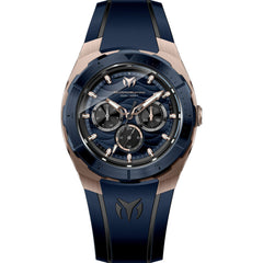 Technomarine Men's Watch - Cruise Blue and Black Dial Silicone Strap | TM-125030