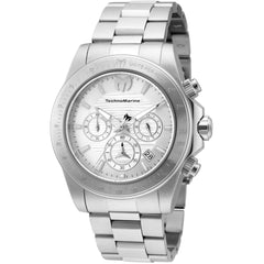 Technomarine Men's Watch - Manta Ray Chrono White Dial Silver Bracelet | TM-219000