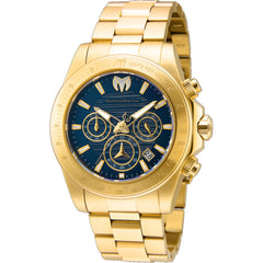 Technomarine Men's Watch - Manta Ray Chrono Blue Dial Yellow Gold Steel | TM-219006